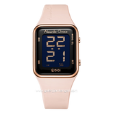 Alexandre Christie AC 9361 LH Pink Rosegold Rubber Strap